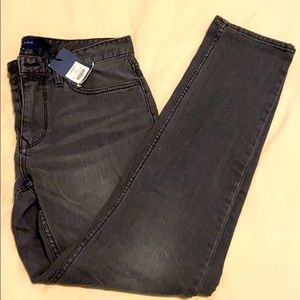 Five four. Dark grey jeans